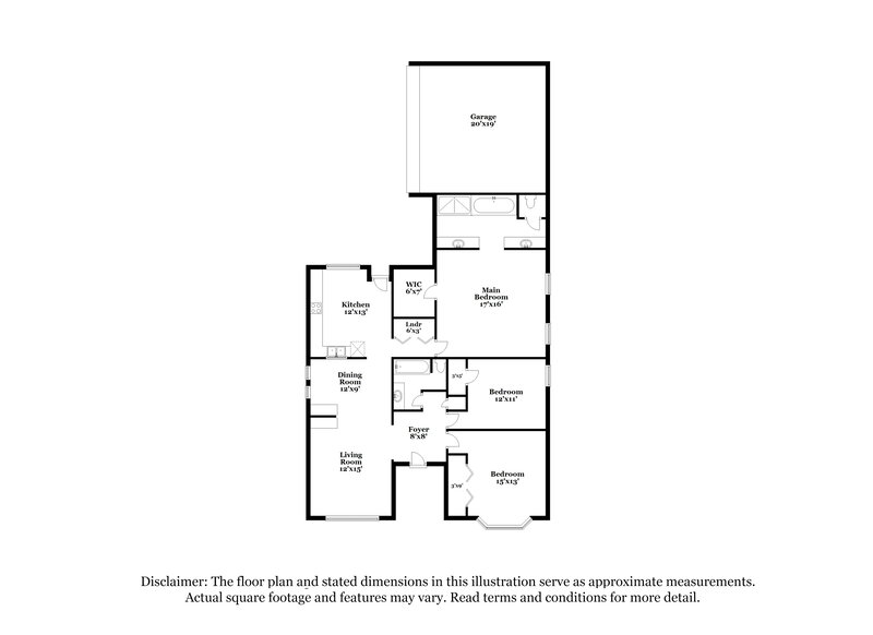 1,915/Mo, 2775 Waterford Park Drive Lawrenceville, GA 30044 Floor Plan View