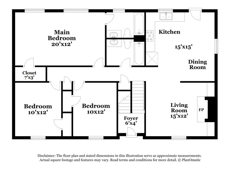 1,640/Mo, 5840 Pair Court Douglasville, GA 30135 Floor Plan View 2