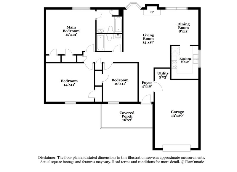 1,575/Mo, 9288 Knoll Court Jonesboro, GA 30238 Floor Plan View