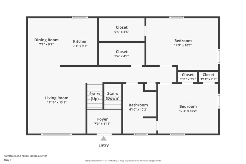 2,320/Mo, 4220 Steading Road Powder Springs, GA 30127 Floor Plan View 2