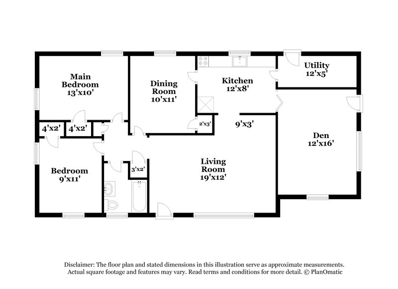 2,100/Mo, 2517 Old Colony Road East Point, GA 30344 Floor Plan View