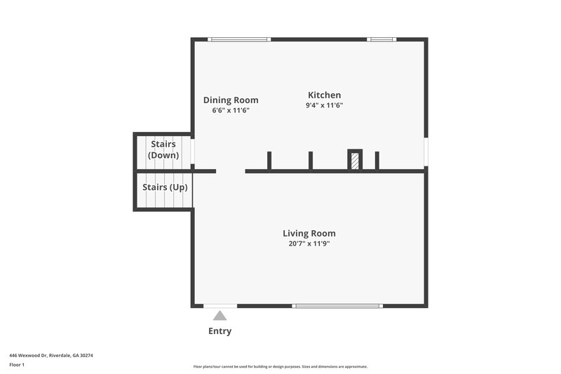 1,785/Mo, 446 Wexwood Drive Riverdale, GA 30274 Floorplan View
