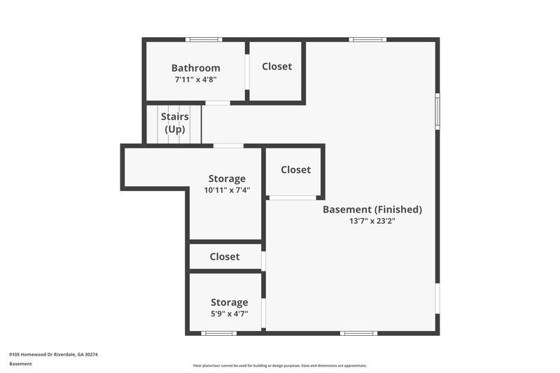 1,705/Mo, 9105 Homewood Drive Riverdale, GA 30274 Floorplan View 3