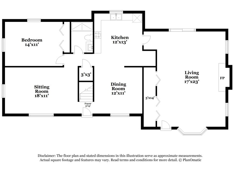 1,855/Mo, 3611 Tufts Court Decatur, GA 30034 Floor Plan View