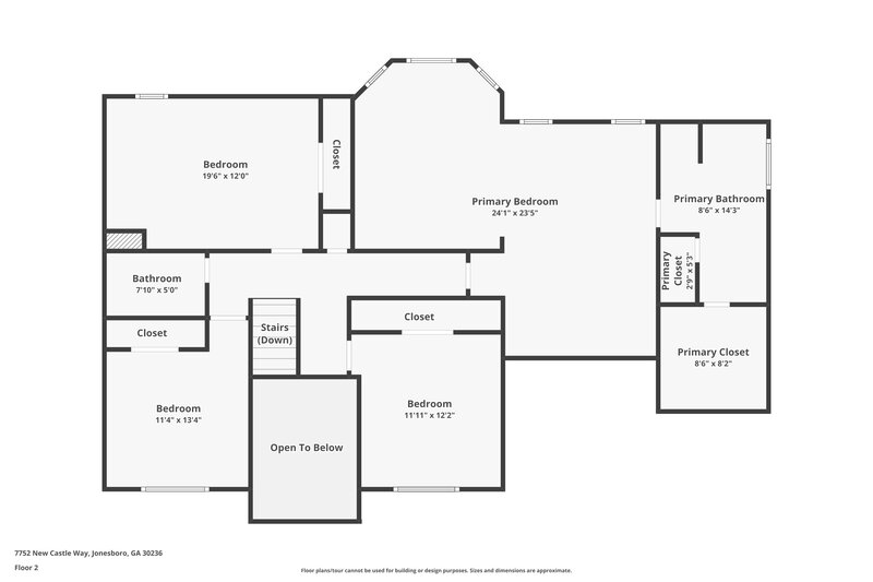 2,175/Mo, 7752 New Castle Way Jonesboro, GA 30236 Floorplan View 2