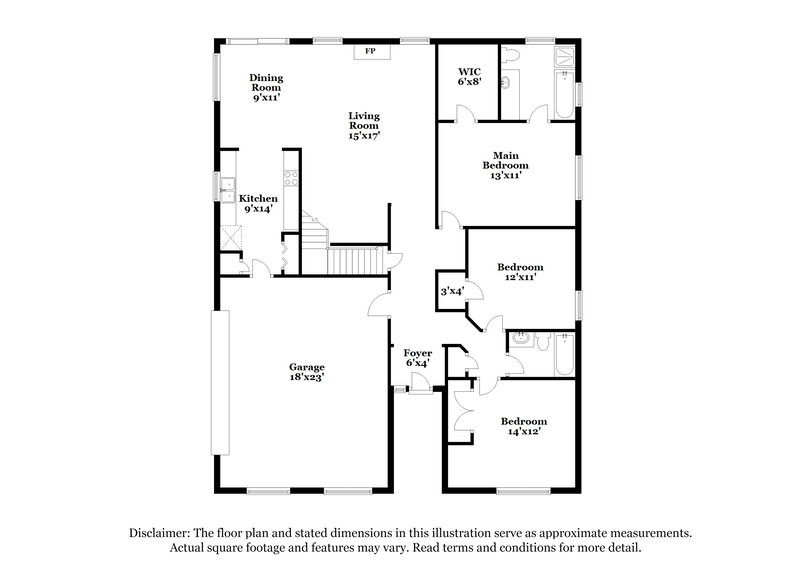 1,980/Mo, 5622 Riverside Drive Sugar Hill, GA 30518 Floor Plan View