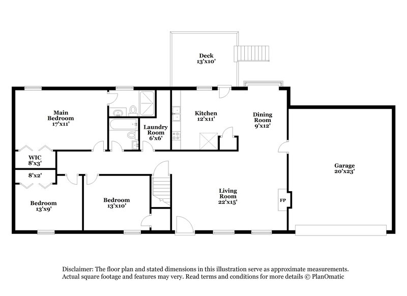 1,850/Mo, 2810 Broxton Mill Court Snellville, GA 30039 Floor Plan View
