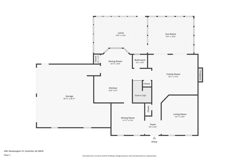 3,370/Mo, 2481 Meadowglen Trail Snellville, GA 30078 Floor Plan View