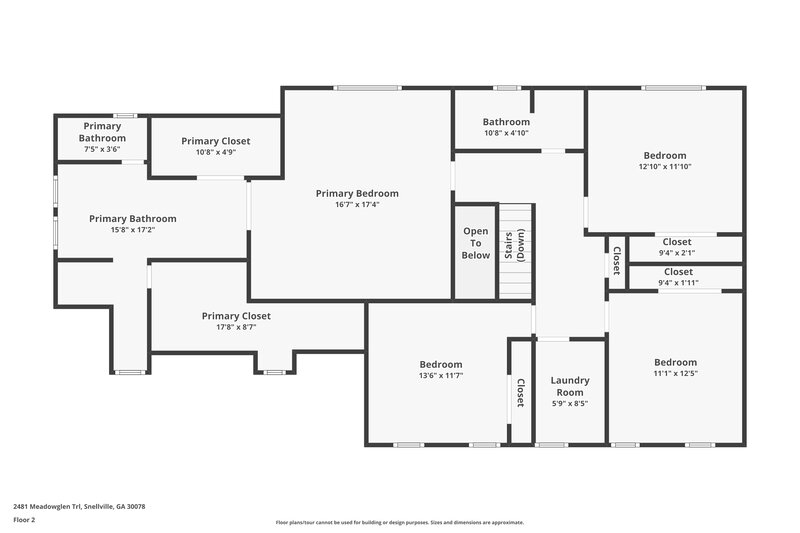 3,370/Mo, 2481 Meadowglen Trail Snellville, GA 30078 Floor Plan View 2