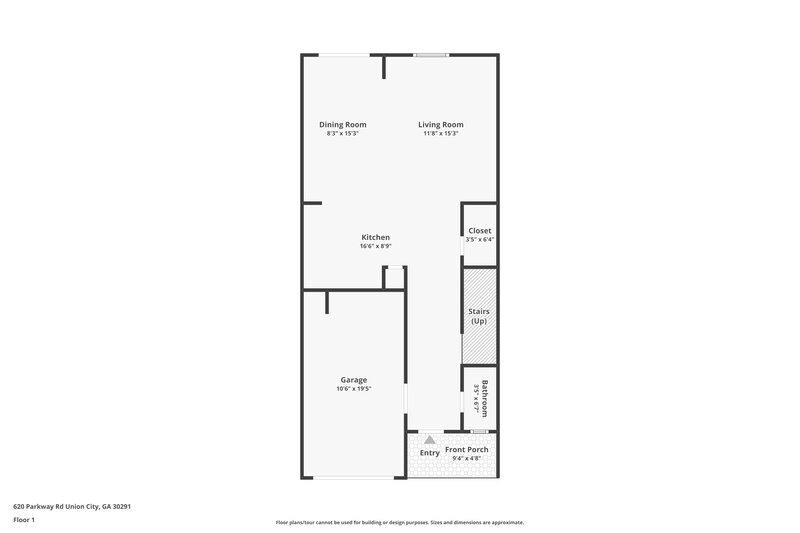 1,570/Mo, 620 Parkway Road Union City, GA 30291 Floorplan View