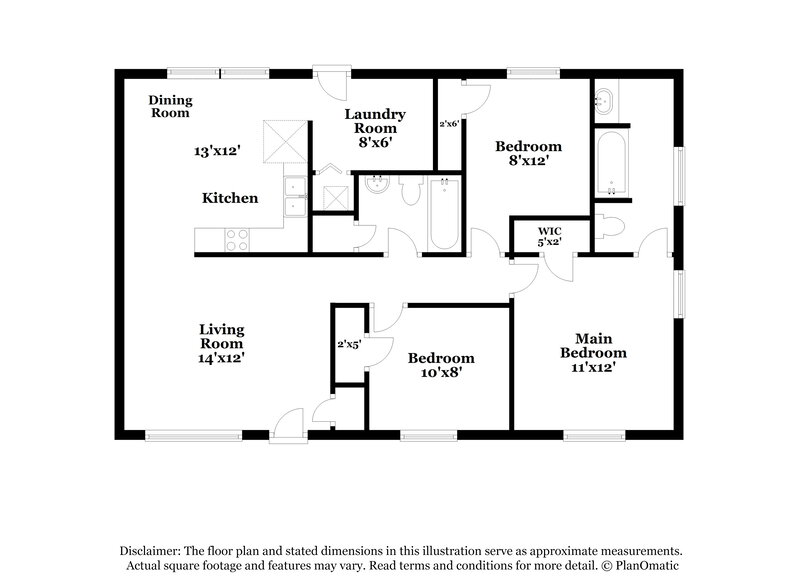 1,500/Mo, 8872 Channing Drive Jonesboro, GA 30238 Floor Plan View