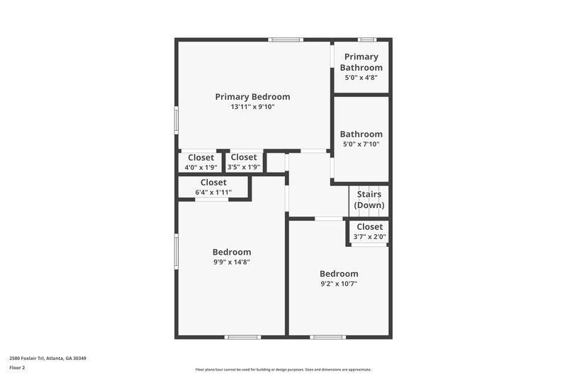 1,680/Mo, 2580 Foxlair Trail Atlanta, GA 30349 Floor Plan View 2