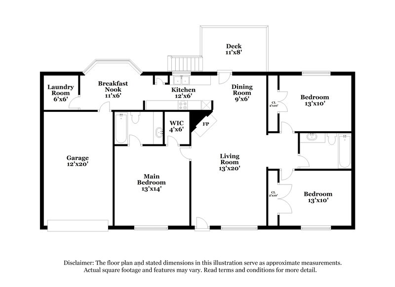 1,585/Mo, 1789 Stratford Drive Snellville, GA 30078 Floor Plan View