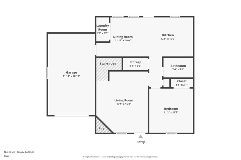 2,490/Mo, 5246 Kirk Drive College Park, GA 30349 Floorplan View
