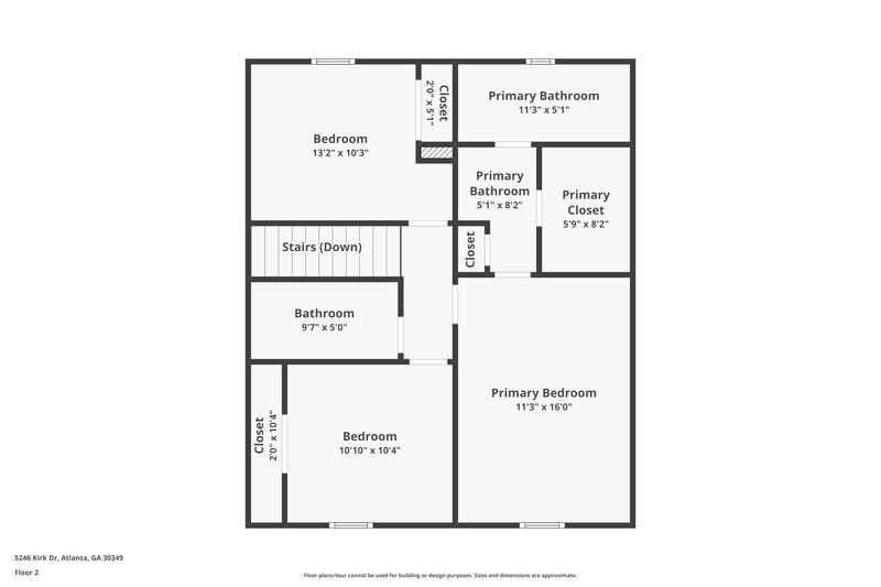 2,490/Mo, 5246 Kirk Drive College Park, GA 30349 Floorplan View 2
