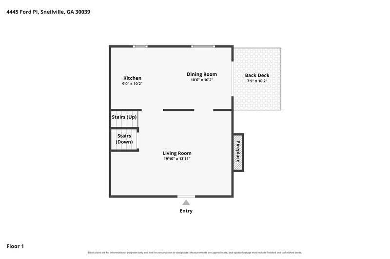 2,145/Mo, 4445 Ford Place Snellville, GA 30039 Floorplan View 2