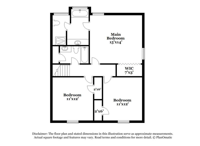 1,670/Mo, 7439 Cardinal Way Riverdale, GA 30274 Floor Plan View 2