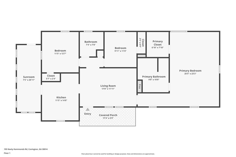 1,495/Mo, 195 Neely Hammonds Road Covington, GA 30014 Floor Plan View