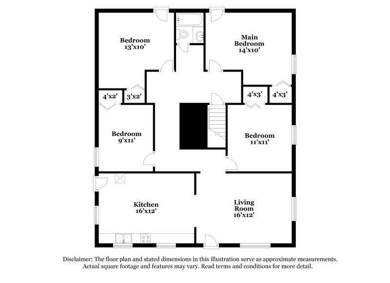 1,960/Mo, 1135 Clark Street Clarkston, GA 30021 Floor Plan View 2