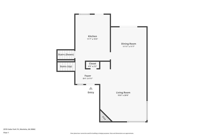 2,480/Mo, 2570 Cedar Fork Trail Marietta, GA 30062 Floor Plan View 2