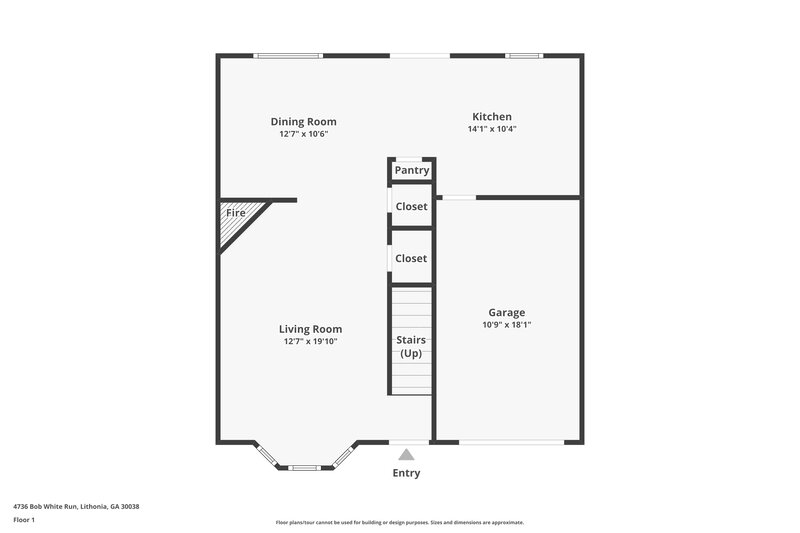 2,460/Mo, 4736 Bob White Run Lithonia, GA 30038 Floor Plan View