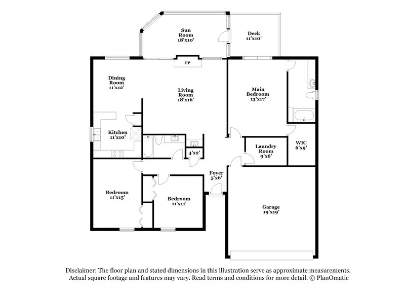 1,815/Mo, 4902 N Redan Circle Stone Mountain, GA 30088 Floorplan View