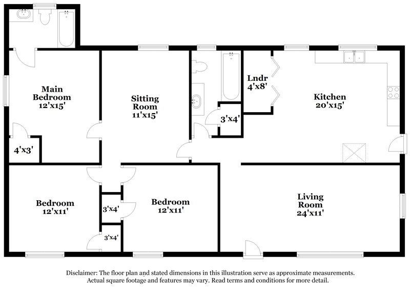 1,860/Mo, 3995 Sandy Hill Road Buford, GA 30519 Floorplan View
