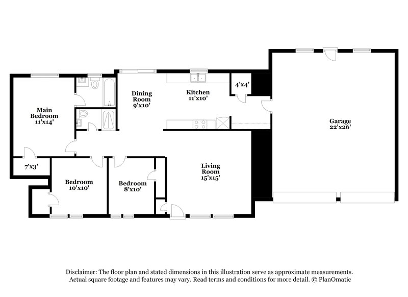 1,590/Mo, 8067 Flamingo Drive Jonesboro, GA 30238 Floor Plan View