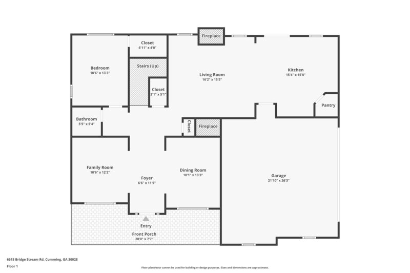 2,290/Mo, 6615 Bridge Stream Road Cumming, GA 30028 Floorplan View