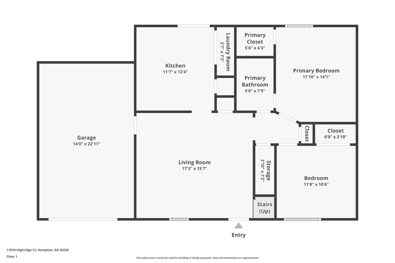 1,605/Mo, 11010 Highridge Court Hampton, GA 30228 Floor Plan View