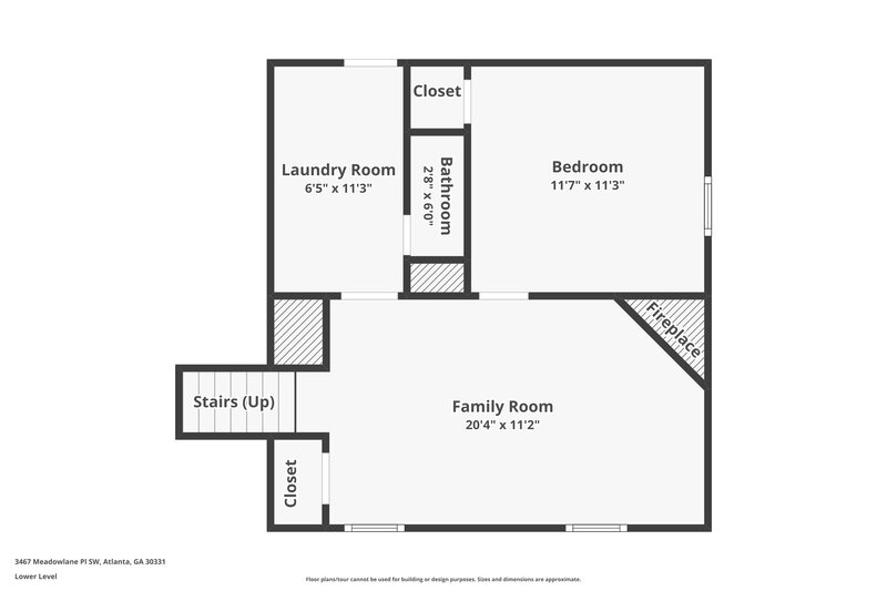 2,005/Mo, 3467 Meadowlane Place SW Atlanta, GA 30331 Floor Plan View 3
