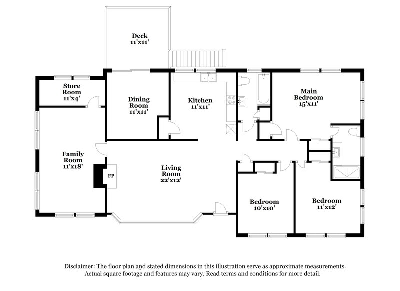 1,645/Mo, 4630 CRESANT LN Douglasville, GA 30135 Floor Plan View