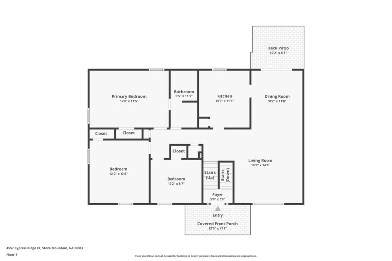2,075/Mo, 4557 Cypress Ridge Stone Mountain, GA 30083 Floorplan View