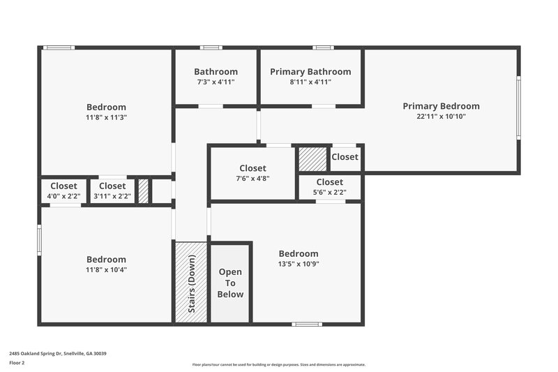 2,090/Mo, 2485 Oakland Spring Drive Snellville, GA 30039 Floor Plan View