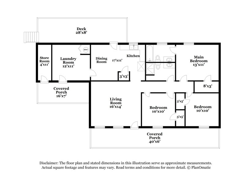 1,785/Mo, 3608 Mansfield Lane Snellville, GA 30039 Floorplan View