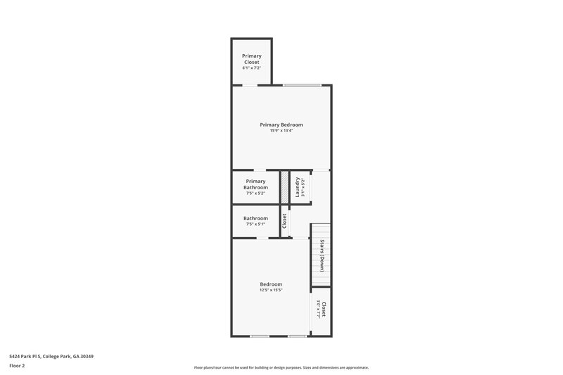 1,450/Mo, 5424 Park Pl Atlanta, GA 30349 Floor Plan View 2