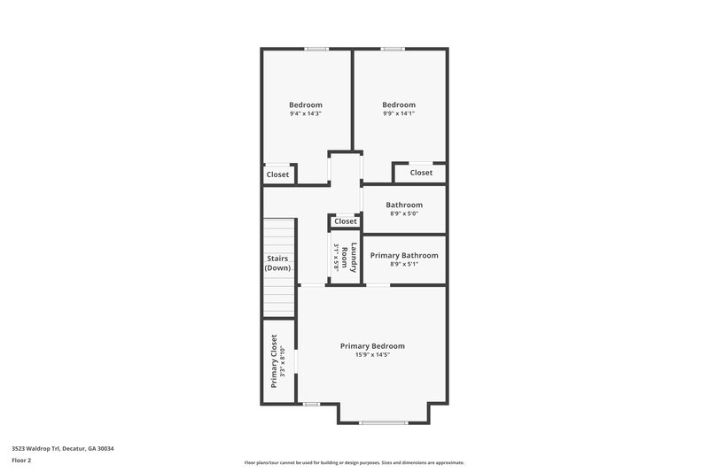 1,615/Mo, 3523 Waldrop Trl Decatur, GA 30034 Floor Plan View 2