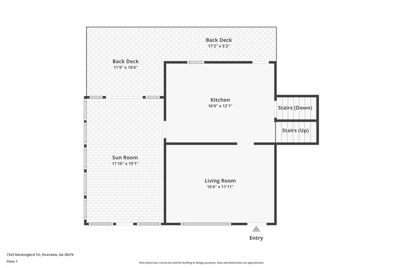 1,745/Mo, 7323 Mockingbird Trl Riverdale, GA 30274 Floor Plan View