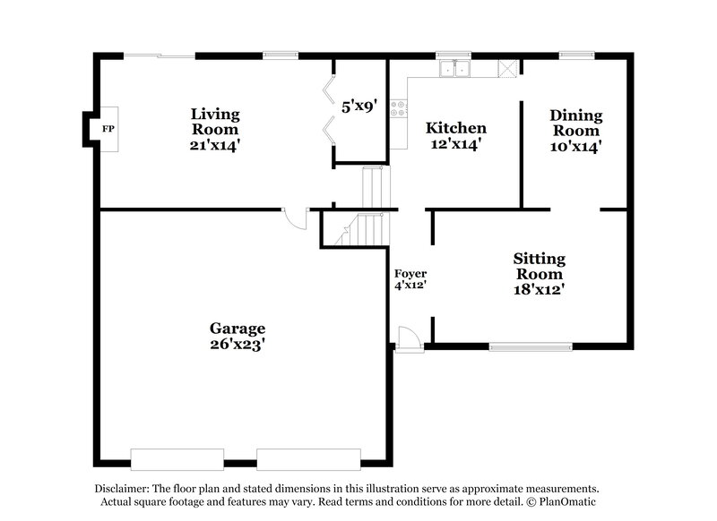1,710/Mo, 6682 Cameron Rd Morrow, GA 30260 Floor Plan View