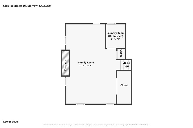 1,780/Mo, 6183 Fieldcrest Dr Morrow, GA 30260 Floor Plan View 3