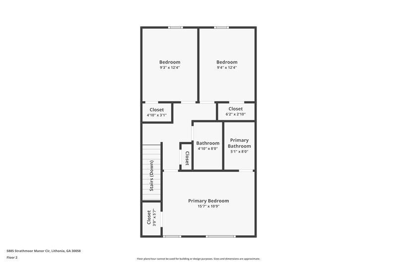 2,520/Mo, 5885 Strathmoor Manor Cir Lithonia, GA 30058 Floor Plan View 2