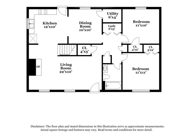 1,785/Mo, 3593 Boulder Ridge Terrace Ellenwood, GA 30294 Floor Plan View 2