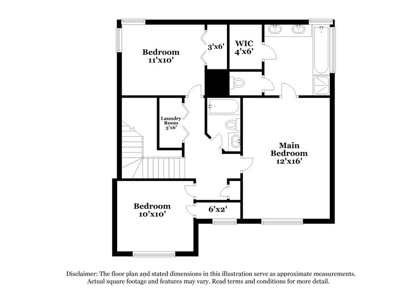 1,825/Mo, 110 Rosewood Cir Covington, GA 30016 Floorplan View 3