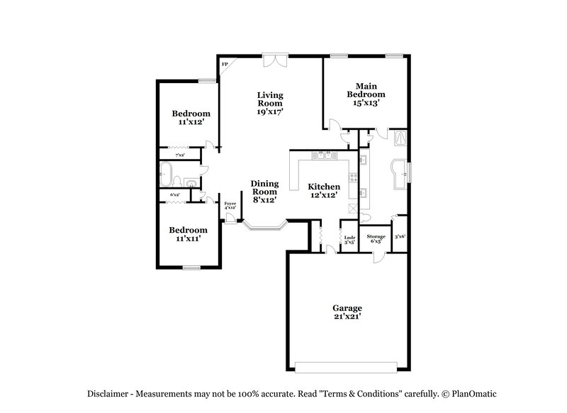 2,790/Mo, 6376 Melrose St Unit 1 Douglasville, GA 30134 Floor Plan View