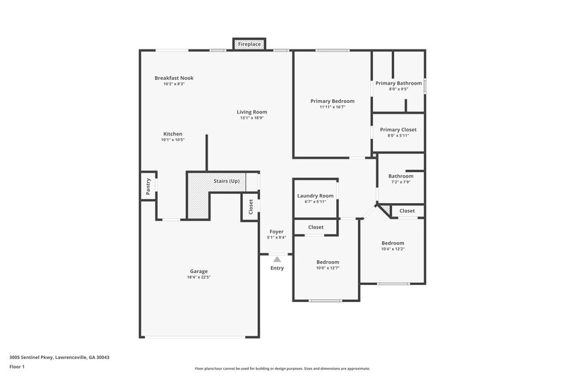 1,885/Mo, 3005 Sentinel Parkway Lawrenceville, GA 30043 Floor Plan View