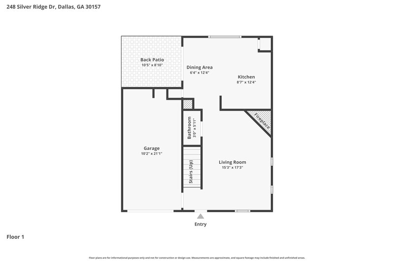 1,770/Mo, 248 Silver Ridge Dr Dallas, GA 30157 Floor Plan View