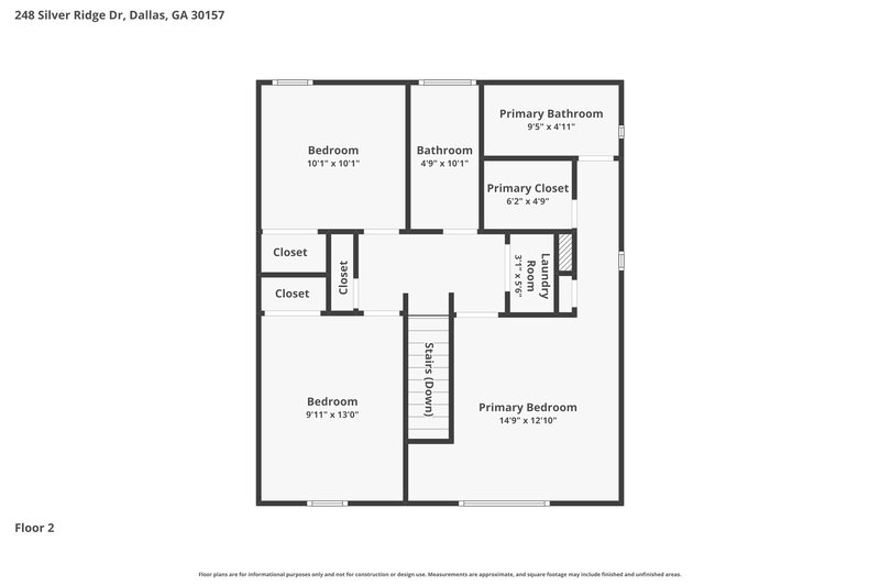 1,770/Mo, 248 Silver Ridge Dr Dallas, GA 30157 Floor Plan View 2