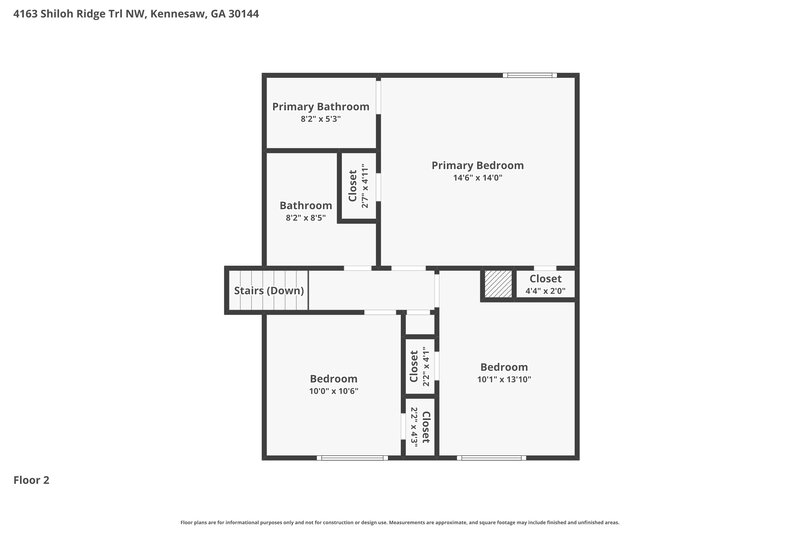 2,215/Mo, 4163 Shiloh Ridge Trl Nw Kennesaw, GA 30144 Floor Plan View 2