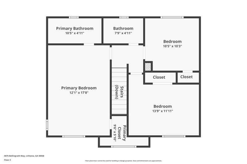 1,835/Mo, 5875 Bellingrath Way Lithonia, GA 30058 Floor Plan View 2