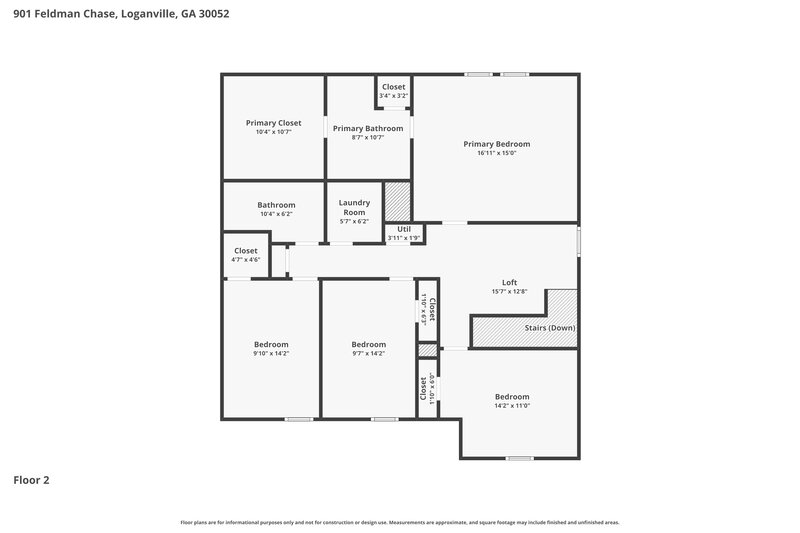 2,330/Mo, 901 Feldman Chase Loganville, GA 30052 Floorplan View